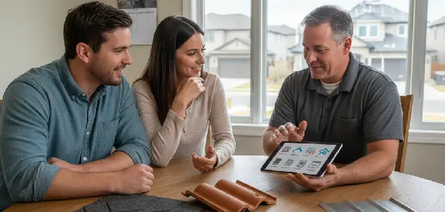 Window technician installing a window